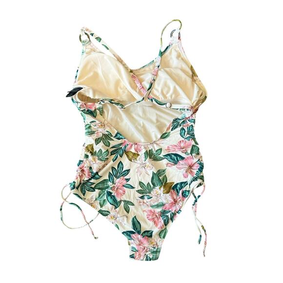 Palisades Beach Club One Piece Swimsuit Floral Tropical Womens size Large - Picture 4 of 4